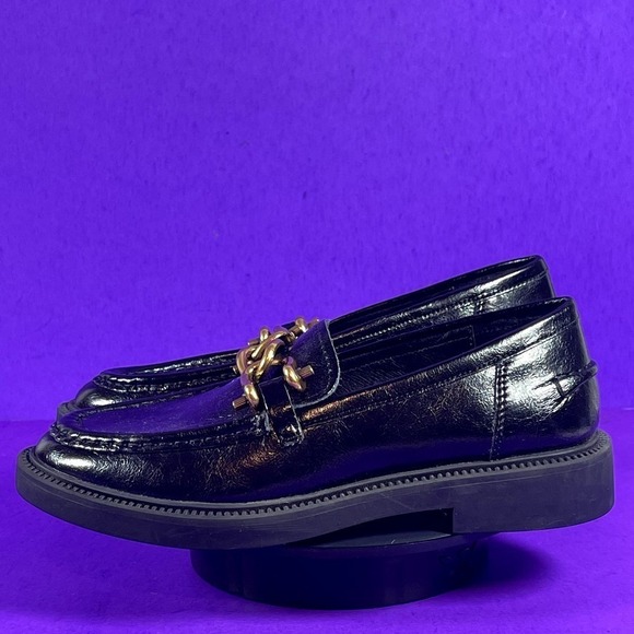 Steve Madden Karmine Black Leather Slip-On Loafers Shoe Size 7-NEW - Picture 3 of 9